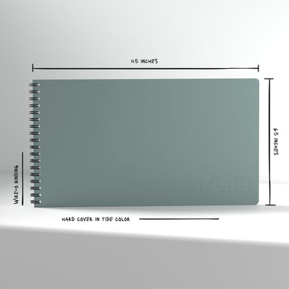 Plana Classic Tide with dimensions and material details on a white background